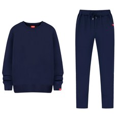 NESPA 中性款素色圓領衛衣+長褲 SUA_2001