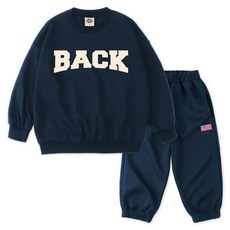 VENHIT 青少年款Back棉質雙面布大學T運動長褲組