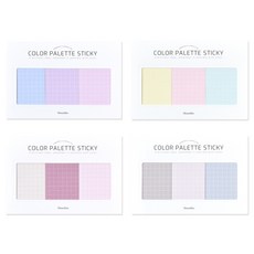 Monolike 彩色調色盤網格便利貼 300 B 套組, 305, 306, 307, 308, 1套