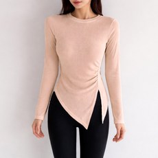 라라온 필라테스 사선 트임 긴팔 티셔츠 26TSP3777