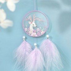 드림캐쳐 자수 패키지 키트, 사슴퍼플