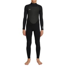 O'Neill Youth Factor 袋式全拉鍊 3/2 mm潛水服 50442OA, 黑色+黑色(A00)