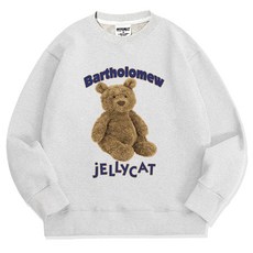 OTD 棉質內刷毛寬鬆版型果凍熊大學T