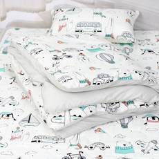 wisemama 孩童棉質可拆式被套+被芯, 旅遊款