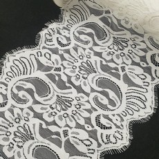 流蘇剪裁蕾絲 2003, 白色, 1個