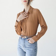루나걸 여성용 히렌스 금장버튼 셔츠