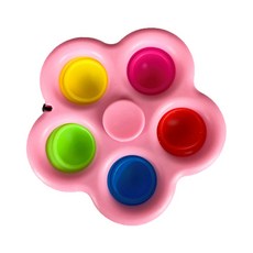 플라워 푸시팝 버블 스피너 5구, 분홍, 1개