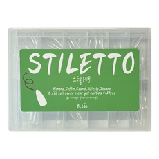 韓國 B.Lab 軟式尖頭美甲片 120p, 透明, 1個