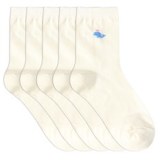 parkgoon 女款迷你鯨魚中筒襪5雙組