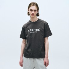 MaritheFrancoisGirbaud 男女通用 Mariette 經典標誌 T恤, 炭灰色