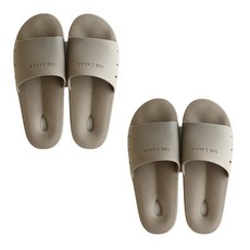 THE ZAKKA 摩登飯店式機能浴室拖鞋 兩雙組, 棕色, 1組