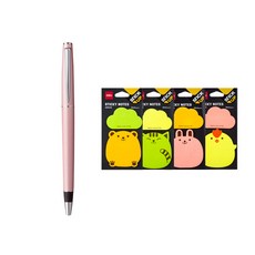 JETSTREAM Prime 圓珠筆黑色鉛 SXK-3000 0.5 毫米 + 便簽 E55002, Baby Pink（圓珠筆），隨機發貨（筆記本）, 1套