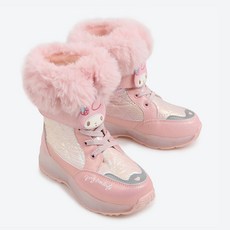 SHOOPENkids 三麗鷗女童中筒毛絨雪靴 HPKV7EFV1S