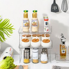 주방 정리 선반, 투명