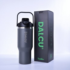 DALCU 大容量隨行杯, 1個, 黑色, 1000ml