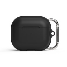 Electo Apple AirPods 3代 磁吸矽膠鑰匙圈保護殼, A3MKC-BK, 黑色