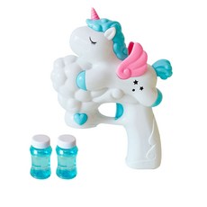 LET'S TOY 獨角獸泡泡槍 + 補充液 2入, 混合顏色, 1個