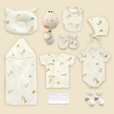Ikii Eki新生兒有機四季用短袖 10件產前準備組