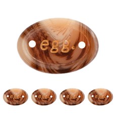 yarna EGG 자개 라벨, 브라운, 5개