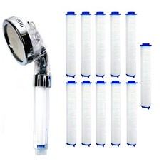 수텔라 3단 마사지 정수 필터 샤워기 + 필터 11p, 1개