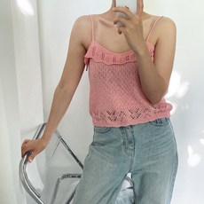 뜨개진 여성용 콜라토 캐미숄