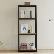 Tres Belle 小型組裝式鐵製角鋼層架, 深灰色, 4層