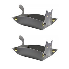 마켓A 고양이 모형 보관 트레이, 2개, 그레이