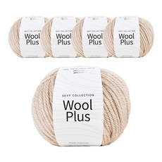 SEVY Wool Plus 毛線, 3 沙粉色, 5個