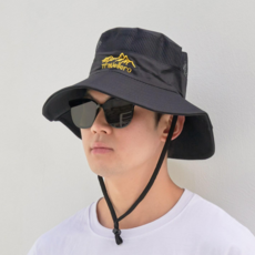 비안 메쉬 자외선 차단 햇빛가리개 스포츠모자, 블랙, 1개