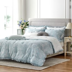 LAURA ASHLEY Genoa 60支紗阿薩棉鋪棉涼被, 藍色, 1個