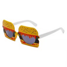 Mood Point 趣味水果物品派對用太陽眼鏡 漢堡, 混合色, 1個