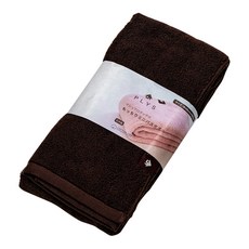 日本 oka PLYS 純棉蓬鬆迷你浴巾 棉紗, 棕色, 1條