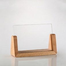 Woodline 壓克力菜單板支架臥式淺棕色, 1個