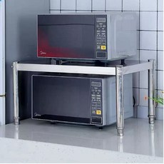 Younco 堅固的微波爐收納 廚房整潔整理, 1個, 銀色