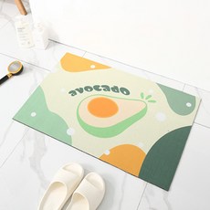 JCP 插畫吸水浴室地墊 40 x 60 cm, 酪梨, 1個