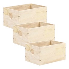 OLIVING 餐具收納盒 S號+M號+L組, 原木色, 1組