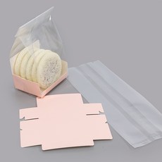 JPackTory 透明烘焙餅乾袋 + 底託包裝組, 1套, 100入