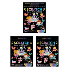 TUCO.B 刮刮畫紙卡 3入, 妖精, 隨機出貨(附專用筆)