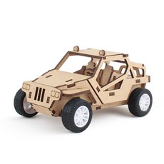 迴力沙灘車 木製組裝 TM567, 混色, 1個