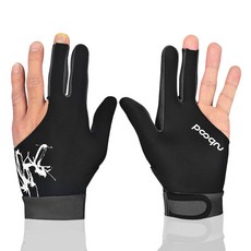 BOODUN 高彈力撞球手套, 黑色, 1雙