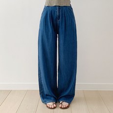 Planday 女款 短/中/長版 夏季涼感亞麻感萊賽爾鬆緊帶雙褶寬褲