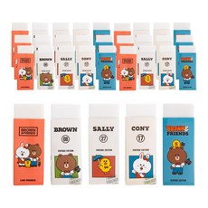 STUDIO EIGHT Brown & Friends 橡皮擦套組 237097 32p, 混色, 1套