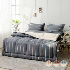 달콤한하루 빈티지 스트라이프 사계절 차렵이불 세트