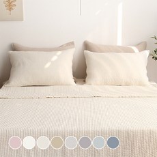 韓國 amante Timeless2 直線絎縫色染棉被墊, 象牙白