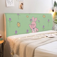 럭키레빗 침대헤드커버, 꽃밭