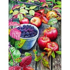 알로데 오후에 즐기는 커피 벽 장식 DIY 보석십자수 30 x 40 cm, NO 01, 1개