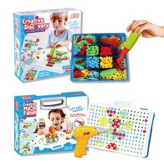 魔術玩具玩具套組 201203+鑽具套組 201204, 混色