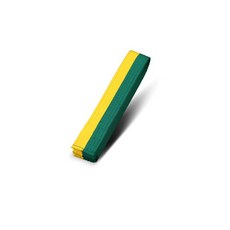 Mylink 跆拳道腰帶, 黃色 + 綠色, 1個