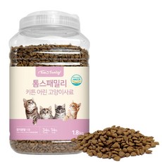 톰스패밀리 키튼 어린 고양이 건식사료 용기형, 참치, 1.8kg, 1개