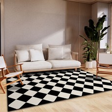 LEEJUNG 家居棋盤格紋防滑地墊